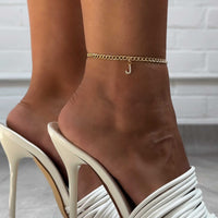 Thumbnail for Gold Initial Anklet - Ankle Bracelet - Anklet for Women - Gold Leg Bracelet Anklet Brother & Sisters
