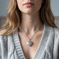 Thumbnail for Floral Heart Photo Locket Necklace