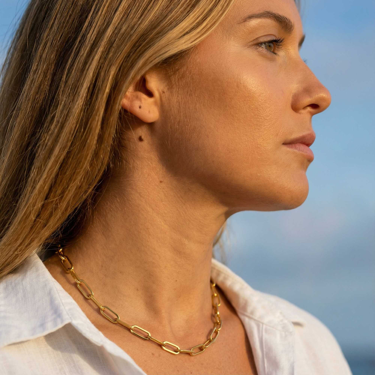 Ria Paperclip Chain Necklace