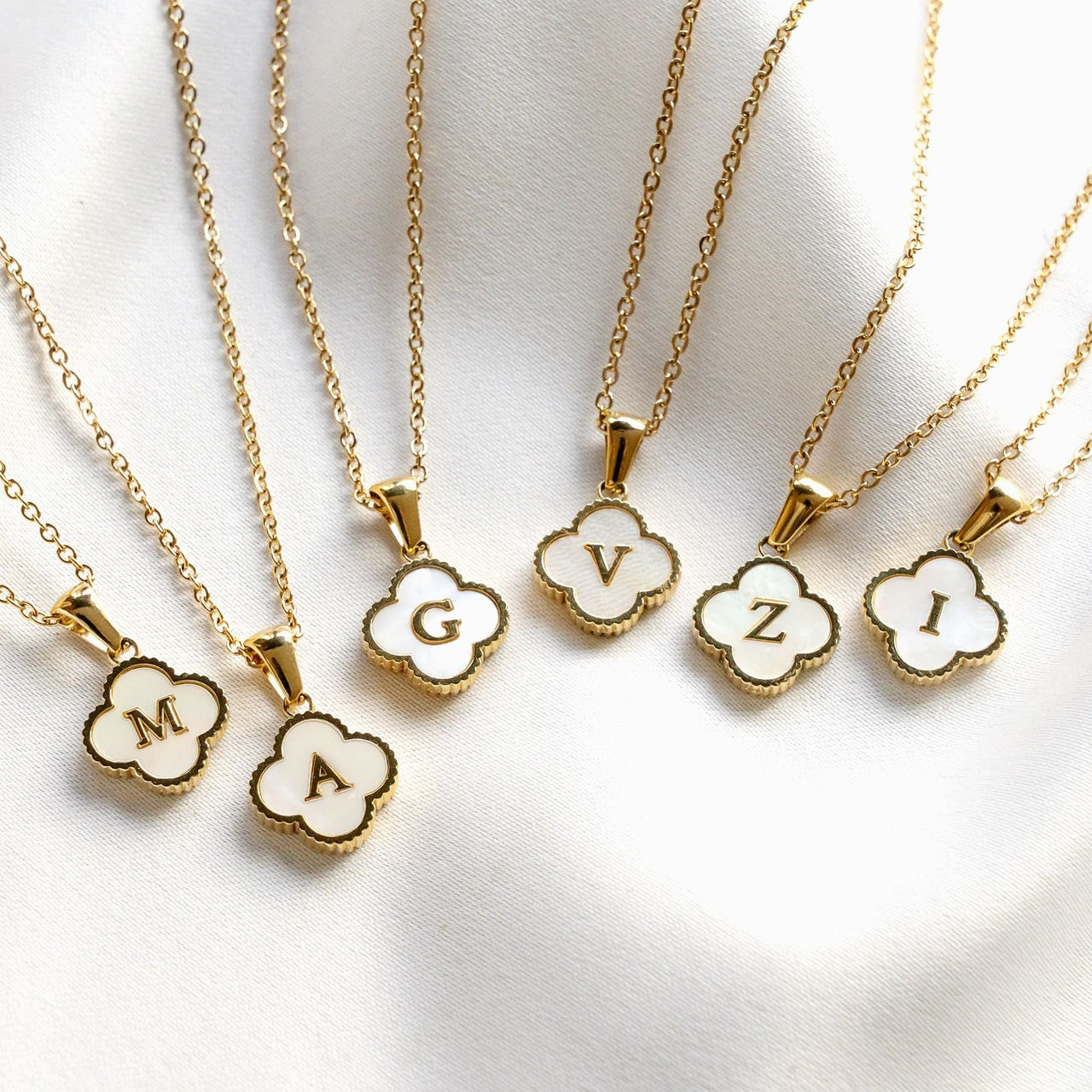 Clover Letter Necklace