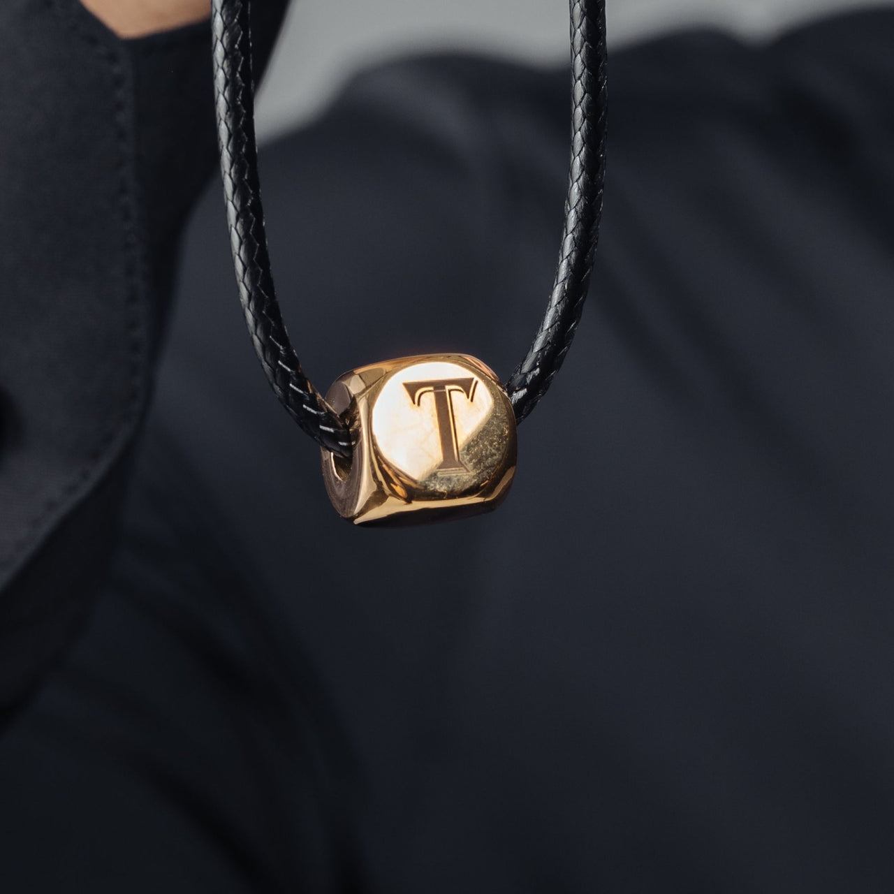 Cube Initial Necklace