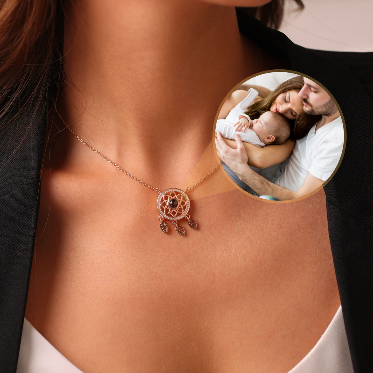 Dream Catcher Photo Necklace