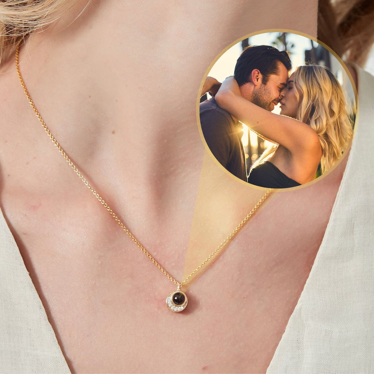 Moonlight Photo Necklace