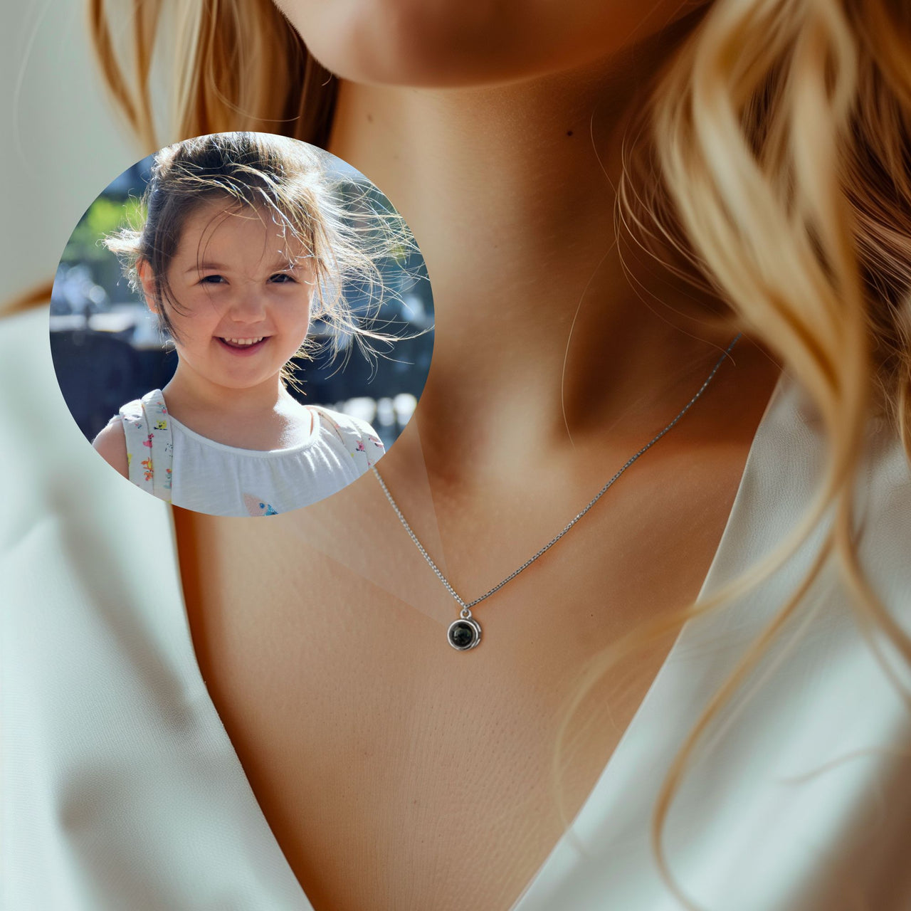 Circle Photo Necklace