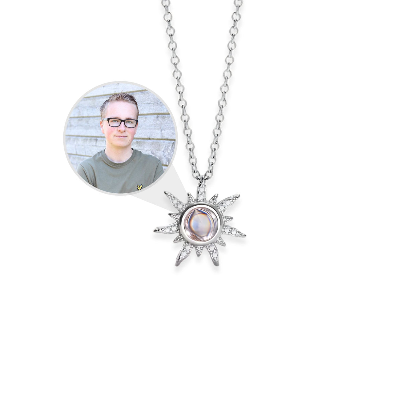 Sun Photo Necklace