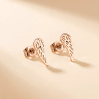Thumbnail for Angel Wing Stud Earrings, rose gold | SKU: 42008-rose-gold