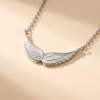 Thumbnail for Angel Wings Necklace, silver | SKU: 42001-silver