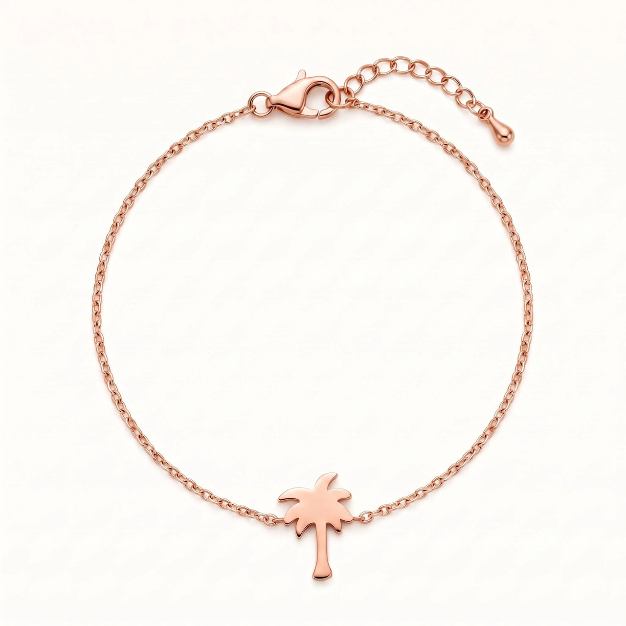 Palm tree bracelet — product photo on a white background, rose gold | SKU: 7819407-rose-gold-color