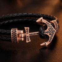 Thumbnail for Rose Gold Anchor – macro close-up | Brother & Sisters | SKU: 3621358-rose-gold-XS-14-15, 3621358-rose-gold-S-16-17, 3621358-rose-gold-M-18-19, 3621358-rose-gold-L-20-21, 3621358-rose-gold-XL-22-23
