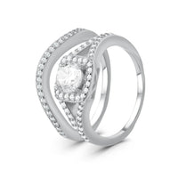 Thumbnail for Bridal ring set — product photo on a white background, silver | SKU: 497080-4.5-silver