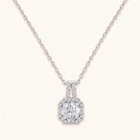 Thumbnail for Square pendant necklace — product photo on a white background, silver | SKU: 505762