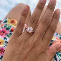 Thumbnail for Rose gold ring — worn, real size, rose gold | SKU: 346060-4.5-rose-gold