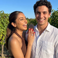 Thumbnail for Cubic zirconia ring — worn by a couple, silver | SKU: 497131-4.5-silver