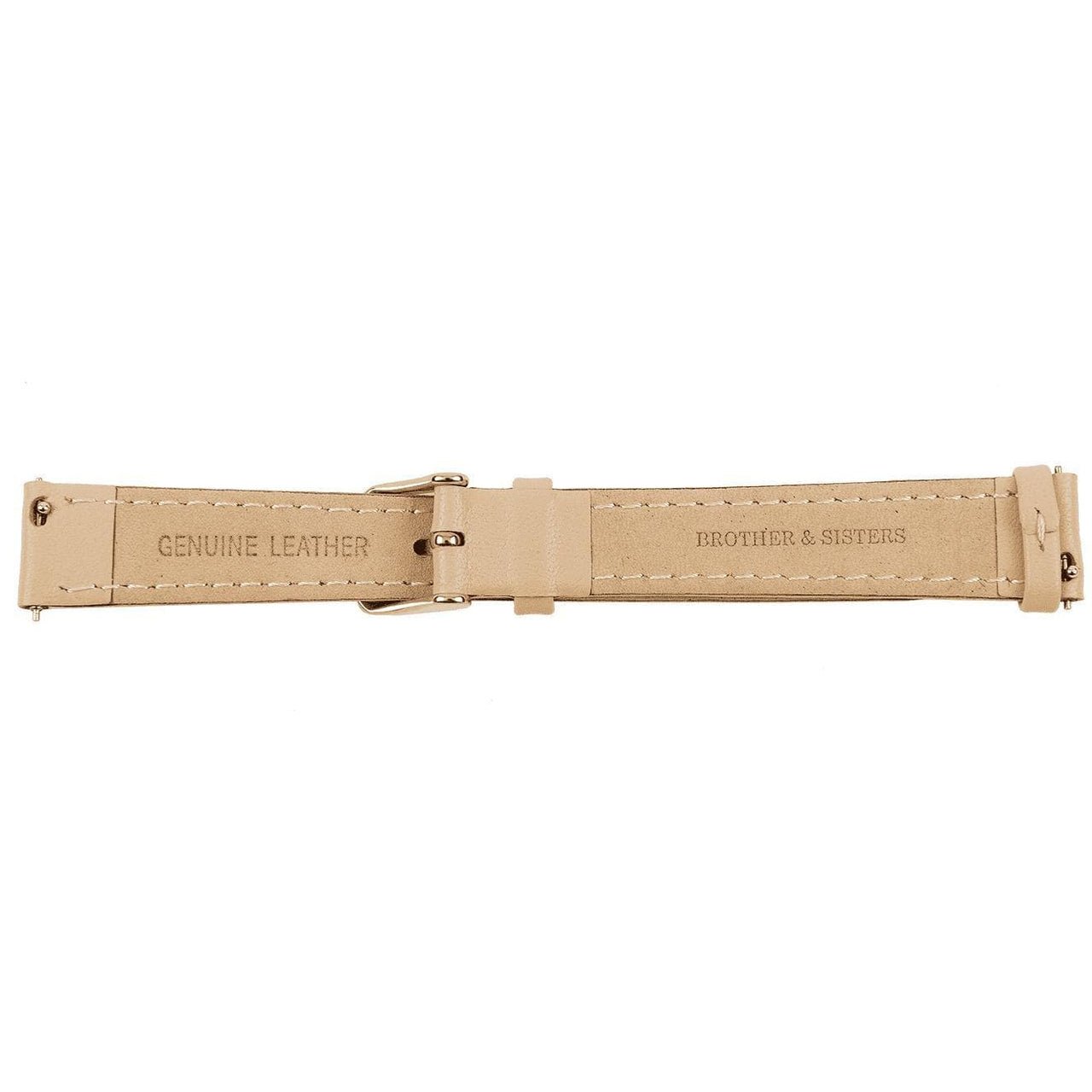 Cream Leather Strap & Rose Gold Buckle - Brother & Sisters